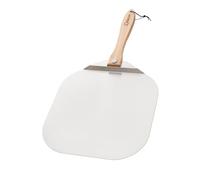 Chef Pomodoro Pala per Pizza in Alluminio, 35,6x40,6 cm | Manico Pieghevole in Legno, Salvaspazio