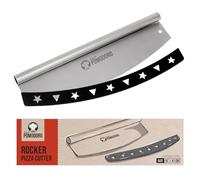 Chef Pomodoro Tagliapizza Professionale Acciaio Inox - Taglia Pizza Acciaio a Mezzaluna con Coprilama - Pizza Accessori per Uso Professionale e In Casa, per Pizze Grandi e Focacce (40,5 cm)