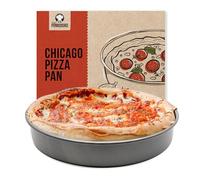 Chef Pomodoro Teglia Pizza Rotonda da 30,5 cm con Orlo Alto 5 cm, Teglia per Focaccia Barese in Alluminio Antiaderente Anodizzato, Teglie Focaccia Barese e Pizza Alta, Con Strato Oleoso Antiaderente