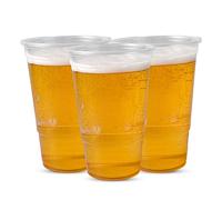 CHEF ROYALE 50 bicchieri usa e getta da 660 ml, riciclabili, con marchio CE, riutilizzabili, in plastica PP trasparente, per eventi e feste (50 pinte)
