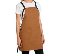 Chef Smock - Kitchen Bib Shield, Triple Pocket Garment, Adjustable Neck Buckle, Professional Culinary Protection Gear, Home Cooking Accessory, Versatile Apparel For Grilling Baking BBQ Large Cotton