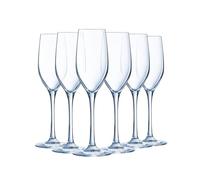 Chef & Sommelier Collezione Sequence - Set da 6 flûte da champagne 17 cl in vetro cristallino - Champagne, spumante e prosecco - Alta resistenza - Lavabili in lavastoviglie - Fabbricati in Francia