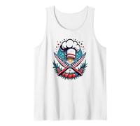 Chef Stellato Canotta, Uomo, Bianco, M