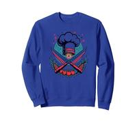 Chef Stellato Felpa, Unisex per Adulti, Blu Reale, S