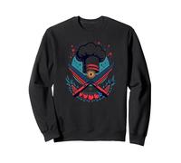Chef Stellato Felpa, Unisex per Adulti, Nero, S