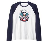 Chef Stellato Maglia con Maniche Raglan, Uomo, Navy/Bianco, M