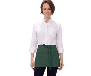 Chef Works 3-pocket waist Apron, 30,5 cm di lunghezza e 58,4 cm di larghezza, Hunter Green, 12-Inch Length by 23-Inch Width