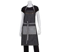 Chef Works ab034-blk-0 Manhattan Bib grembiule, nero