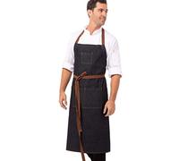 Chef Works AB036-IBL-0 - Grembiule Memphis con pettorina, colore: blu