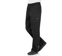 Chef Works B222-XL - Pantaloni Cargo Aderenti, XL, Colore: Nero