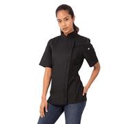 Chef Works bb051-s donna Springfield zip giacca da cucina, misura piccola, nero