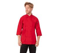 Chef Works Colour by B106-M Giacca manica 3/4, M, rosso