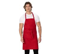 Chef Works Colour by B196 - Grembiule regolabile, colore: Rosso