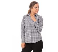 Chef Works da donna Oxford camicia, L, Nero, 1