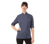 Chef Works Hartford Cool Vent, Camice da cuoco da donna, Blu, X-Small