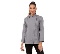 Chef Works Hartford Cool Vent, Camice da cuoco da donna, Grigio, Medium