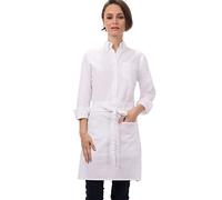 Chef Works Mezzo grembiule da bistrot unisex, bianco, taglia unica