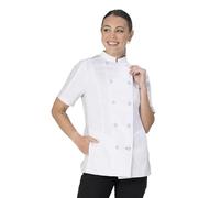 Chef Works Mojave Short Sleeve Chef Coat Cappotto da Cuoco, Bianco, XX-Large Donna