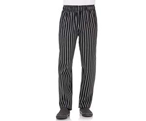 Chef Works, pantaloni unisex, vestibilità comoda, X-Small, Black/White, 1