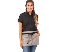 Chef Works Portland regolabile bavaglino grembiule, AW050-BLK-0