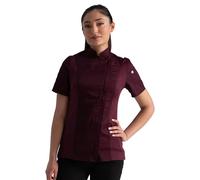 Chef Works Springfield Chef Coat Cappotto da Cuoco, Merlot, X-Small Donna