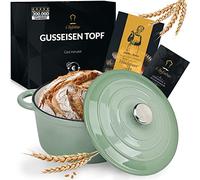 Chefarone Cocotte Casseruola Ghisa smaltata 24 cm 3,5 L - Dutch Oven con Coperchio - Pentola Multiuso per Pane Arrosti Stufati e Cotture in Forno - compatibile Induzione