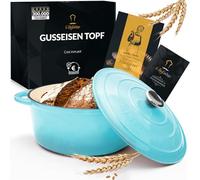 Chefarone Cocotte Casseruola Ghisa smaltata 26 cm 4,7 L - Dutch Oven con Coperchio - Pentola Multiuso per Pane Arrosti Stufati e Cotture in Forno - compatibile Induzione