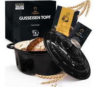 Chefarone Cocotte Casseruola Ghisa smaltata 26 cm 4,7 L - Dutch Oven con Coperchio - Pentola Multiuso per Pane Arrosti Stufati e Cotture in Forno - compatibile Induzione