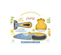 Chefclub Kids - Set coltello da cucina e pelapatate - Coltelli per bambini antitaglio - Lama in acciaio inossidabile - Utensili cucina bambini - Utensile sicuro ed ergonomico - A partire dai 4 anni