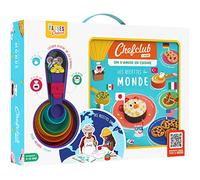 Chefclub Kids - Set Ricette dal Mondo per Bambini - Libro di Cucina Illustrato + 6 Tazze Dosatrici - Scoperta di Culture e Sapori dal Mondo - Attività Educativa e Divertente - Dai 4 Anni in Su