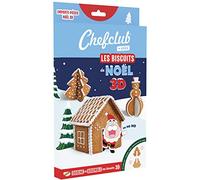 Chefclub Kids - Set Tagliabiscotti di Natale 3D - Cucina per Bambini - Albero, Casetta e Pupazzo di Neve - Libro di Ricette + Video - Pasticceria Divertente in Famiglia - Regalo Dai 4 Anni +