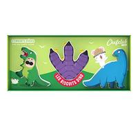 Chefclub Kids- Set di stampi per biscotti Dinosauro per bambini, motivo: Tirannosauro, impronta di zampa e Diplodocus