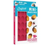 CHEFCLUB KIDS - Stampo per Mini-Madeleines in Silicone con 25 Cavità - 4,5 cm - Coperchio Ermetico - Ebook con 10 Ricette - Resistente da -40°C a +230°C - Lavabile in Lavastoviglie - Rosa