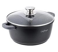 Cheffinger Casseruola 4,2 litri 20 cm in alluminio pressofuso nero