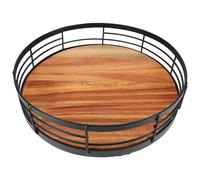 Cheffinger, Vassoio in legno e metallo per cucina girevole rotante ultra pratico
