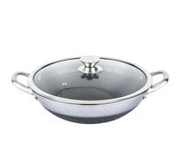 Cheffinger, Wok 36 cm con rivestimento a nido d'ape e coperchio antigraffio