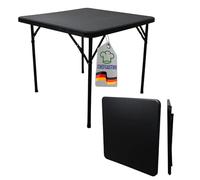 CHEFGASTRO Tavolo da balcone pieghevole | HxLxP 74x86x86 cm | versare 4 persone | resistente alla plastica aux intempéries | noir