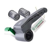 ChefKoch, grattugia a tamburo per verdure, formaggi o noci, grattugia con manovella e 3 inserti per fette, grattugia grossolana e fine, facile da riempire grazie alla grande apertura