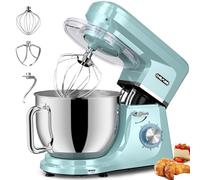 CHeflee Impastatrice Planetaria 2000W Planetaria Professionale 7.2 Litri Contenitore inox con Maniglia,Sbattitore, Frusta, Gancio per Impastare 6 Velocità