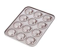 CHEFMADE Madeleine Muffa della Torta Pan, 12-cavità Non-Bastone Capesante Madeline Attrezzature E Accessori da Forno per Il Forno di Cottura (Champagne Oro)