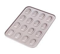 CHEFMADE Mini Madeleine Muffa della Torta Pan, 16-cavità Non-Stick Piccolo Ellittica Borsette Madeline Attrezzature E Accessori da Forno per Il Forno di Cottura (Champagne Oro)