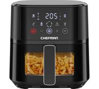 Chefman Friggitrice ad aria calda, 3,75l, compatta friggitrice ad aria calda per pasti veloci, con tecnologia Hi-Fry, finestra di visualizzazione, controlli touch