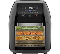 Chefman Friggitrice Digitale Multifunzionale, Girarrosto, Disidratatore, Forno a Convezione, 17 Preselezioni Touch-Screen, Friggere, Arrostire, Spegnimento Automatico, Formato Famiglia XL 10 L, Nero