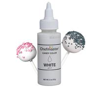 Chefmaster Colore bianco caramella | sfumature di tono reale | a base di olio | tintura professionale | cioccolato, fragole, cake pops | decorazione | facile da usare | prodotto negli Stati Uniti |