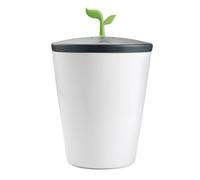 Chef'n EcoCrock Bin Cestino per Compost da banco, Ceramica, Nero e Bianco, 3.3 Liter