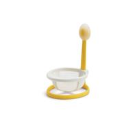 Chef'n Yolkster Cestello Cuociuova in Camicia, Egg Poaching a Cestino con Manico, Bianco / Giallo, 8 x 9,5 x 14 cm