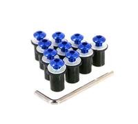 CHEFRU Viti per motociclette Compatibile con Ducati per Monster per 620 696 796 749 1098S 821 1200S 797 695 Bulloni per Parabrezza Moto Kit di Fissaggio con Dado M5 5mm 10 Pezzi(Blue)