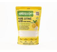 CHEFS & CO Acido Citrico in Polvere qualità Alimentare 1 kg | Anidro | Polvere Fine | Anticalcare Multiuso, Disincrostante | Conservante e Esaltatore di Gusto