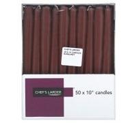 Chef's Larder - Candele bordeaux da 25,4 cm, confezione da 50