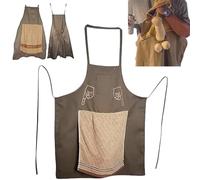 Chef's Prank Apron,Hilarious Creative Prank Aprons for Men,Surprise Hiding In The Pocket Funny Gifts (brown, 1pcs)